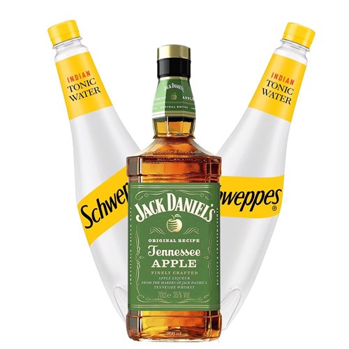 Jack Daniels Tennessee Apple 70cl with Tonic Mixer